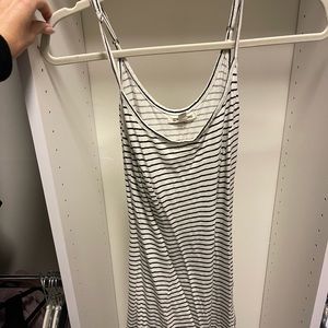 Billabong white and black stripe tank dress